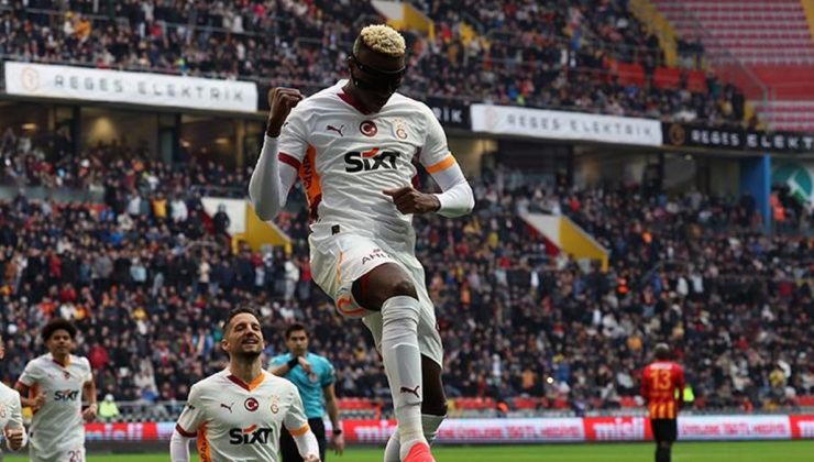 Victor Osimhen, Kayseri'de de sahnede! Galatasaray'ın bu sezonki en erken deplasman golünü attı…