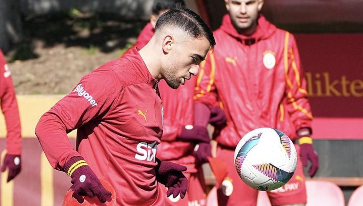 Galatasaray'da Fenerbahçe derbisi öncesi Yunus Akgün takımla çalıştı