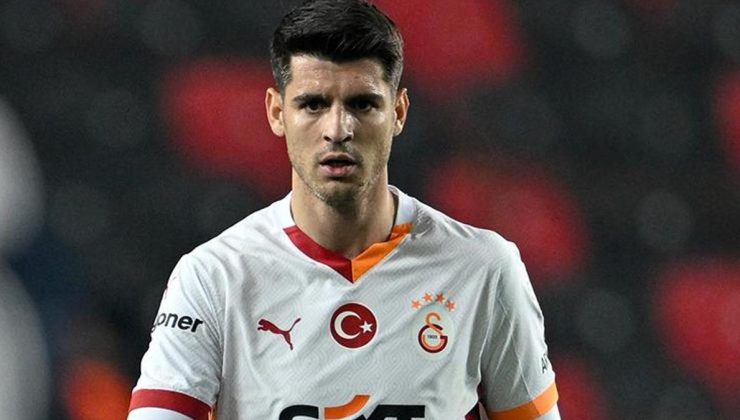 Galatasaray'ın yeni transferi Alvaro Morata, ayağının tozuyla sahada!