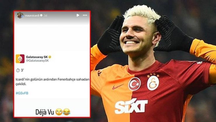 İcardi'den Fenerbahçe'ye gönderme! 'Sahadan çekildi'