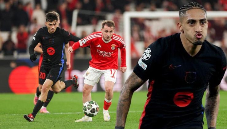 (ÖZET) Benfica – Barcelona maç sonucu: 0-1 | Kerem Aktürkoğlu'nun çabası yetmedi, Raphinha 10 kişi Barcelona'yı zafere taşıdı!