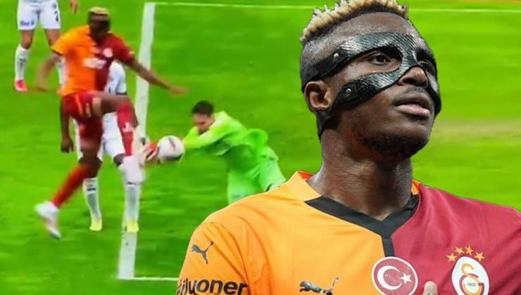 Galatasaray'da Osimhen gollerine devam ediyor! Tartışmalı penaltı pozisyonu