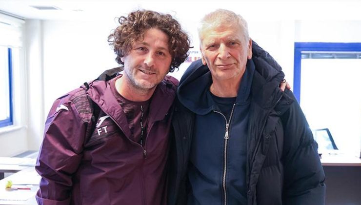 Trabzonspor Altyapı Koordinatörü Güngör Şahinkaya, Fatih Tekke'yi ziyaret etti