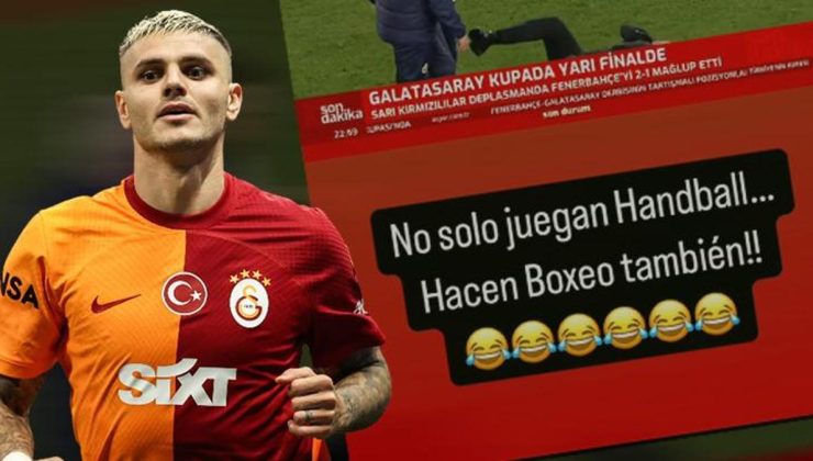 Mauro Icardi'den derbi sonrası dikkat çeken paylaşım: 'Boks da yapıyorlar'