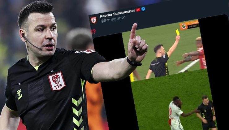 Samsunpor'dan Fenerbahçe-Galatasaray derbisi sonrası hakem paylaşımı! Cihan Aydın…