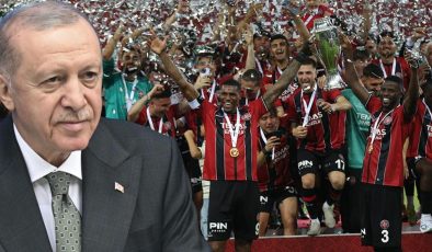Cumhurbaşkanı Erdoğan, Süper Lig’e yükselen Fatih Karagümrük’ü tebrik etti