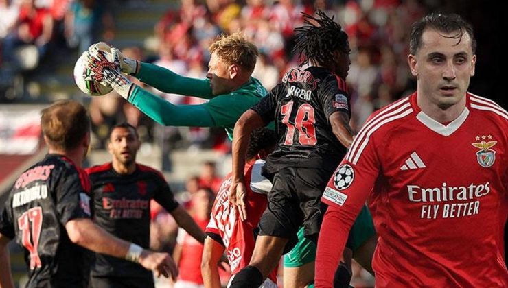 Kerem Aktürkoğlu ve Orkun Kökçülü Benfica deplasmanda istediğini bulamadı | Braga – Benfica maç sonucu: 1-1