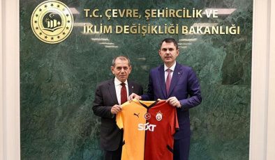 Çevre, Şehircilik ve İklim Değişikliği Bakanı Murat Kurum, Galatasaray Başkanı Dursun Özbek’i kabul etti