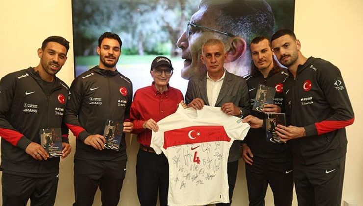 TFF Başkanı İbrahim Hacıosmanoğlu ve Merih Demiral’dan Aziz Sancar’a ziyaret