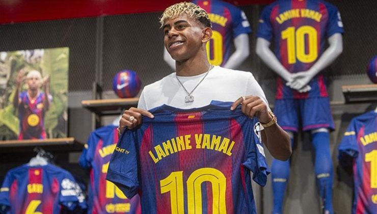 Barcelona’nın yeni 10 numarası Lamine Yamal