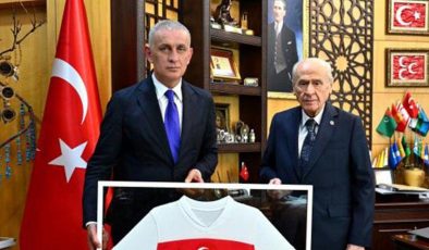 Devlet Bahçeli, TFF Başkanı Hacıosmanoğlu’nu kabul etti