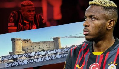 Napoli taraftarından Victor Osimhen’e büyük saygısızlık! Şehrin ortasında pankart açtılar: Sefil!