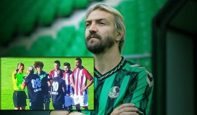 Bandırmaspor – Sakaryaspor maçına damga vuran olay: Caner Erkin direkt kırmızı kart gördü! Hakeme şiddetli…